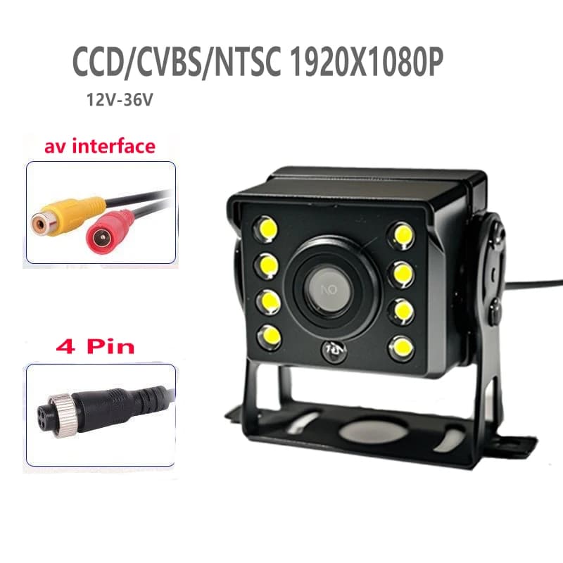 Telecamera CCD per retromarcia per auto CCD ad alta definizione con visione notturna a infrarossi da 8 LED 1920 * 1080P per camion e autobus.