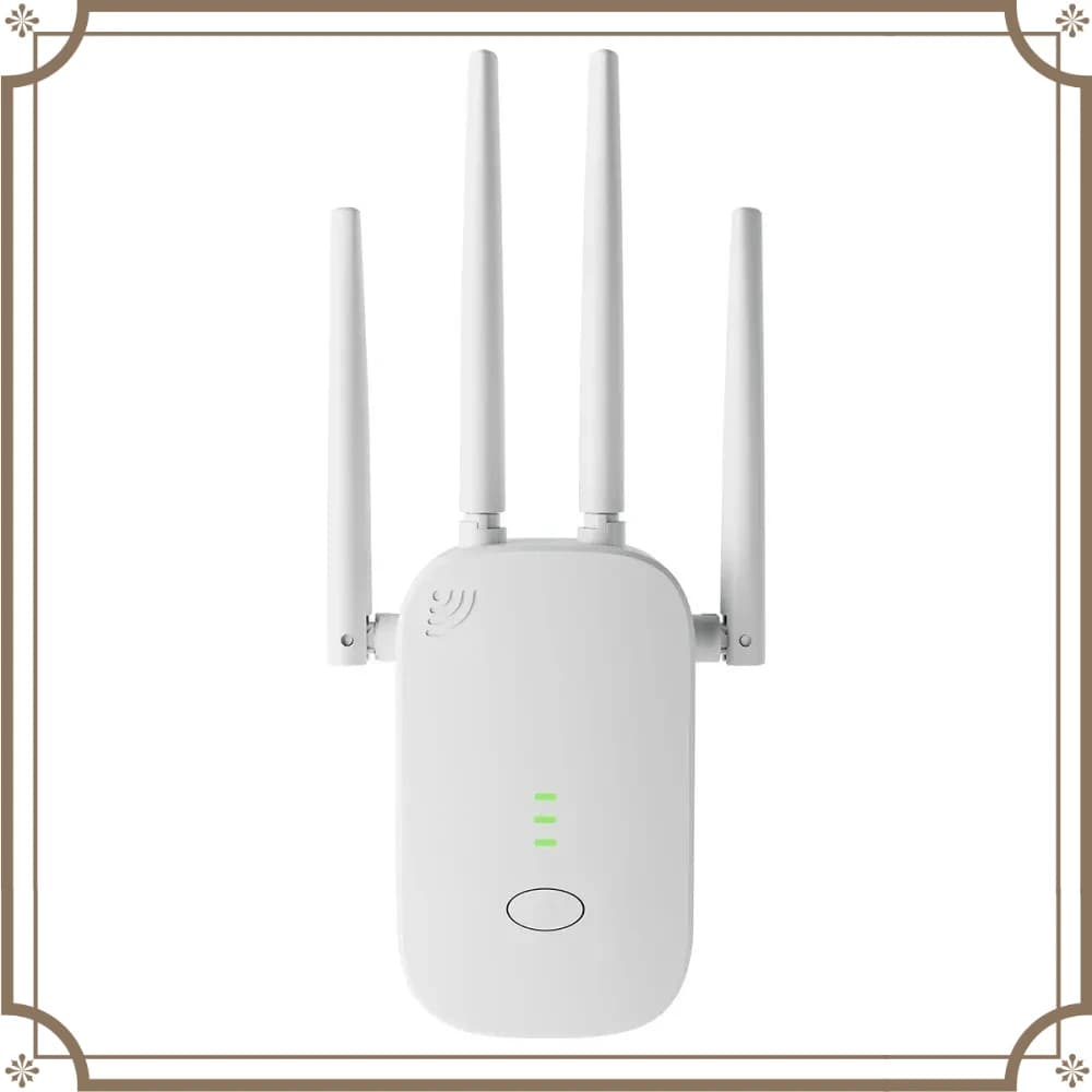 Ripetitore WiFi Dual Band 1200Mbps 5.8GHz/2.4GHz, Amplificatore di Segnale Wireless/Cablato con Maggiore Copertura