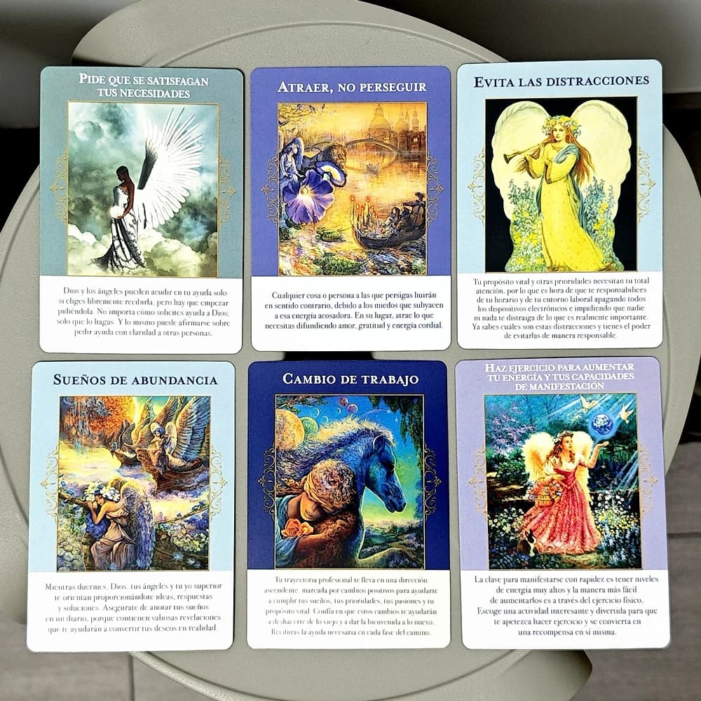Mazzo Oracle Angels of Abundance 44 pezzi di carte Oracle 10,4 * 7,3 cm Edizione spagnola