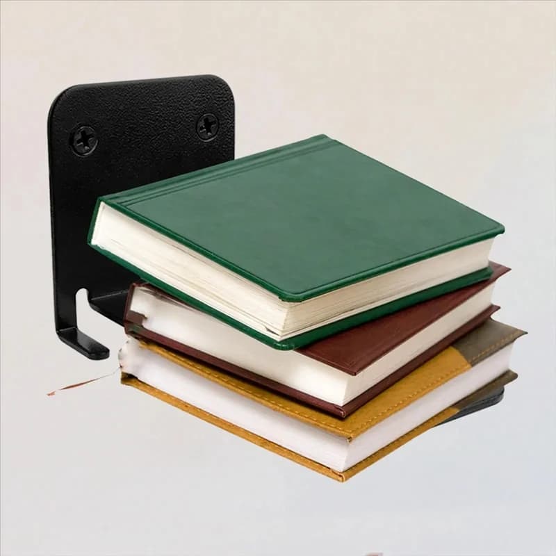 4 pezzi libreria galleggiante invisibile organizzatore di libri galleggiante parete portaoggetti interno tuta di ricambio ripiani in metallo per libri, B-A57M