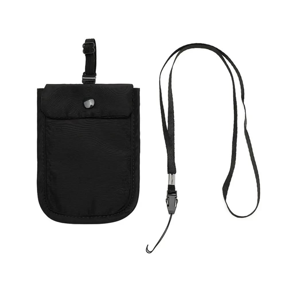 Portafoglio reggiseno casual con blocco RFID con cinturino elastico regolabile Tasca segreta invisibile Custodia per soldi ultrasottile per donne e ragazze
