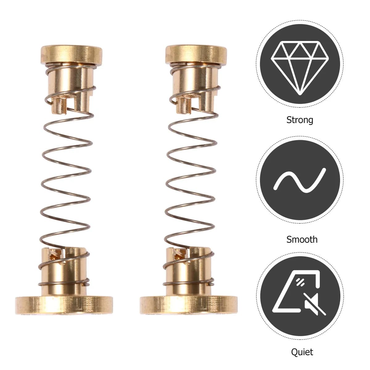2Pcs T8 Elimination Gap Nut T8 Anti Backlash Spring Loaded Nut for 3D Printer Lead Screw Stainless Steel Easy Install