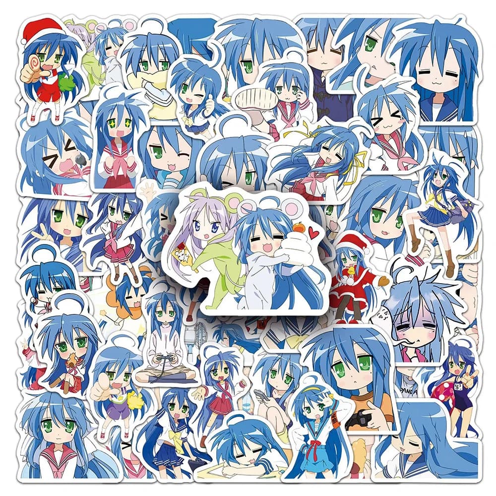 10/30/50pcs Funny Anime Lucky Star Stickers Izumi Konata Cute Girl Sticker DIY Notebook Laptop Guitar Waterproof Graffiti Decals