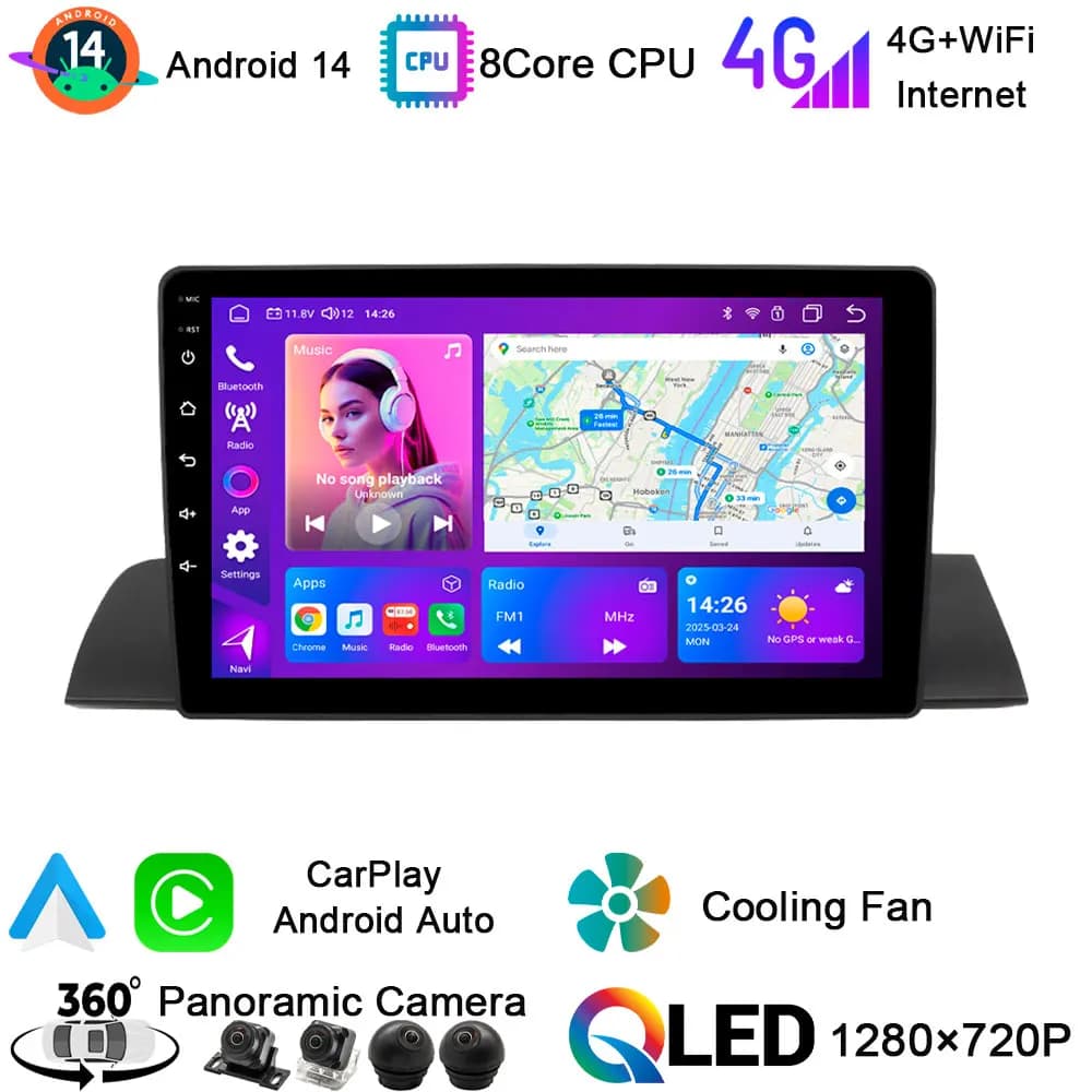 Android14 Auto Wireless Carplay DSP CarPlay WiFi Radio Video For Mercedes-Benz Class S 300SDL 350 S280 S300 S320L S420 500L