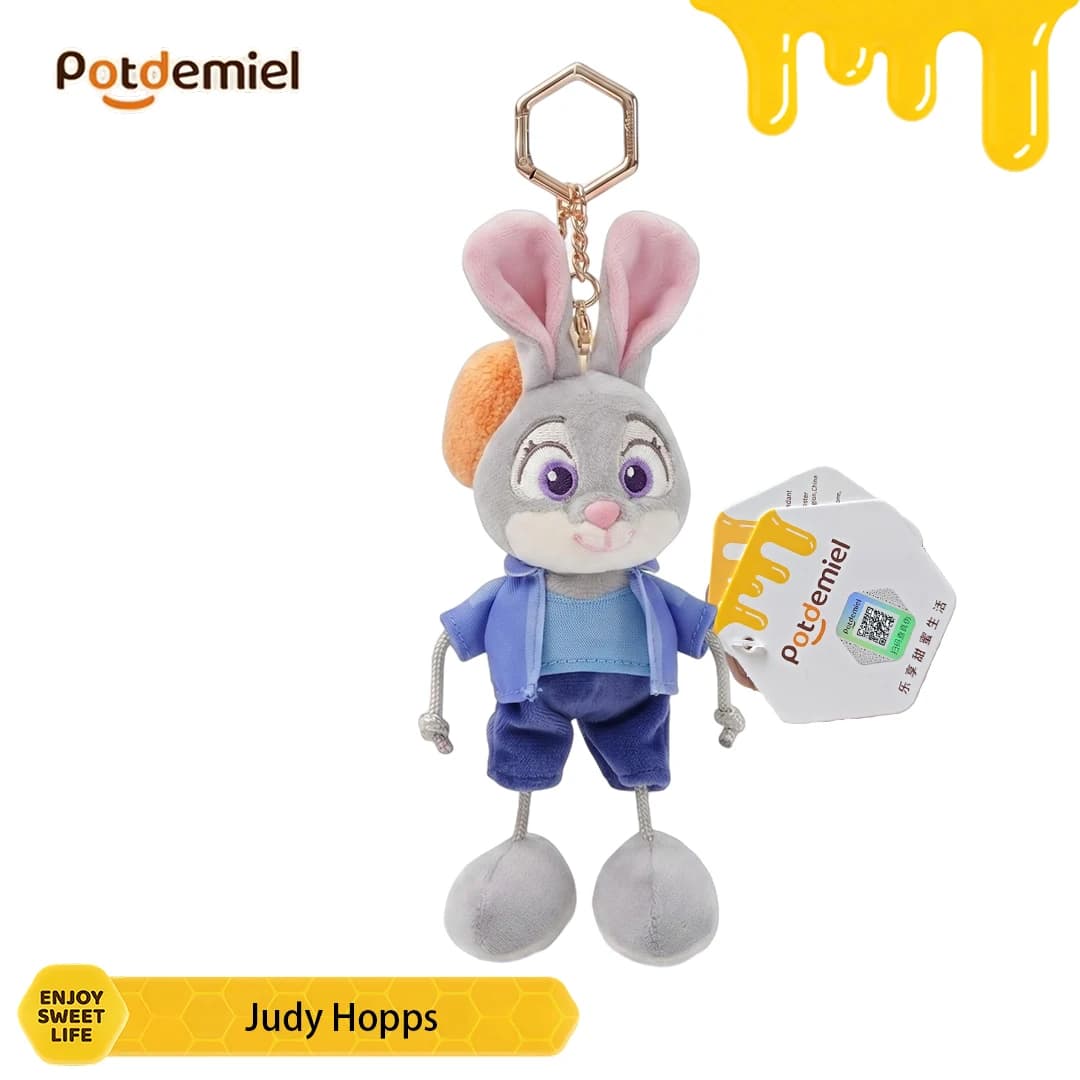 Potdemiel Disney Zootopia Judy Hopps Plush Bag Charm Keychain Handbag Charm Key Chain Holiday Souvenir Gift Classic Collectible
