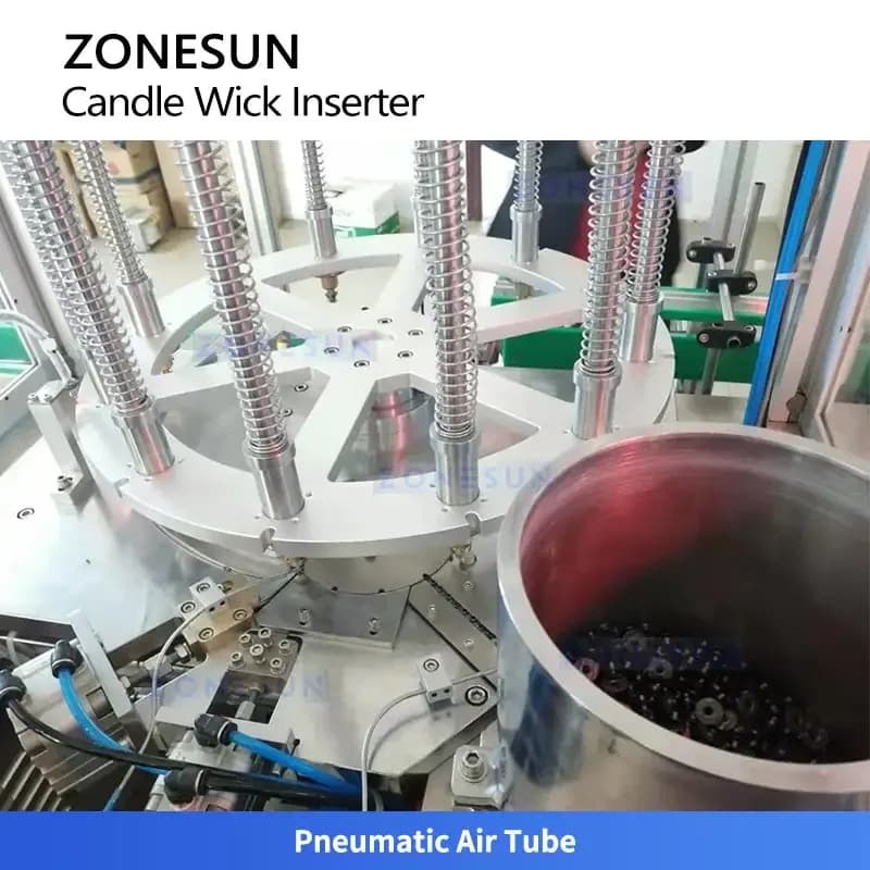 ZONESUN ZS-ACW2 Macchina Automatica per Taglio, Incollaggio e Inserimento di Stoppini per Candele