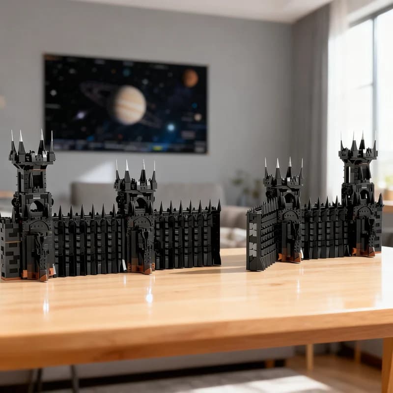 Set di Costruzioni MOC LOTR Black Gate Hobbit Lord of the Rings, 3580 Pezzi, Modello Creativo da Esposizione, Regalo da Collezione, Decorazione Premium per Bambini e Adulti
