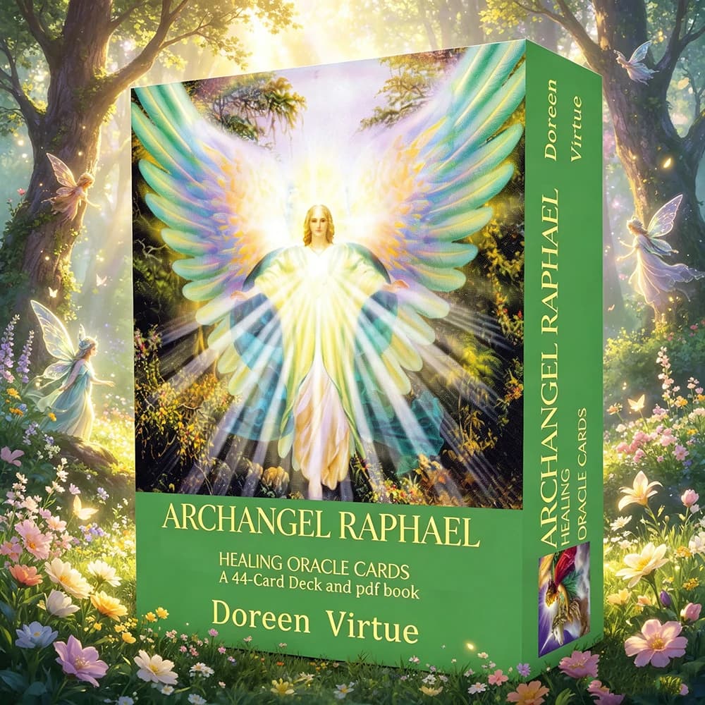 Archangel Michael Oracle Cards Spanish Version 44-Card Deck with PDF Guidebook & Gift Box, Divination Cards, 12x8.7cm