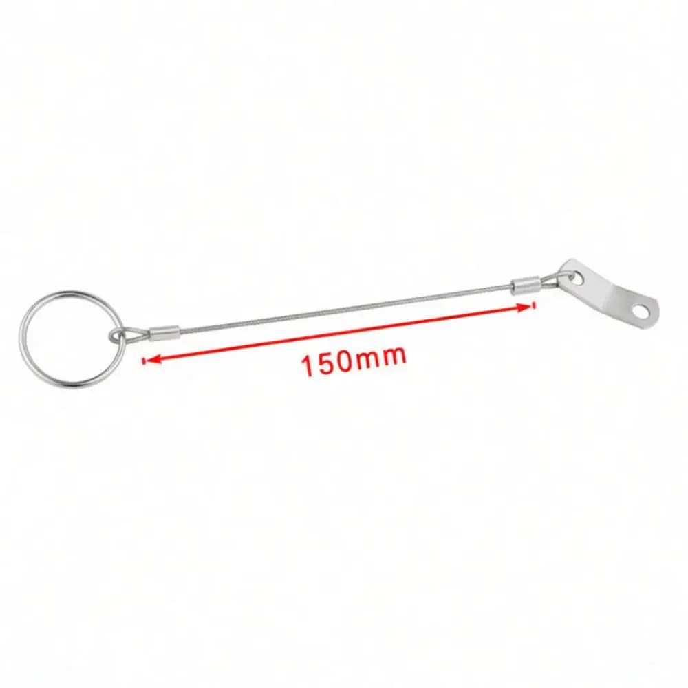 150mm Marine Grade Stainless Steel Anti Loss Lanyard Pin Boat Yacht Hardware Fitting Secure Rope Tether Accessory Tool Part