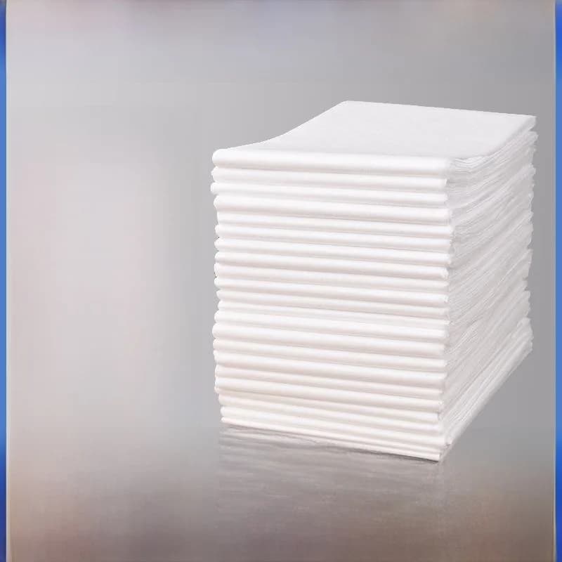 Lenzuola Disposable Fabric Mirrors Nonwoven Fabric for Beauty Salons, Pedicure with Hole, Breathable, for Massage, White Cover