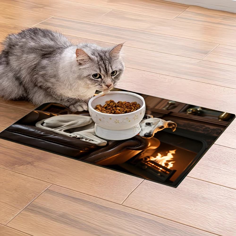 Tappetino antiscivolo per cani e gatti, per divano davanti al caminetto, tappetino per l'alimentazione degli animali domestici, tappetino antispruzzo e antiscivolo, accessori per animali domestici