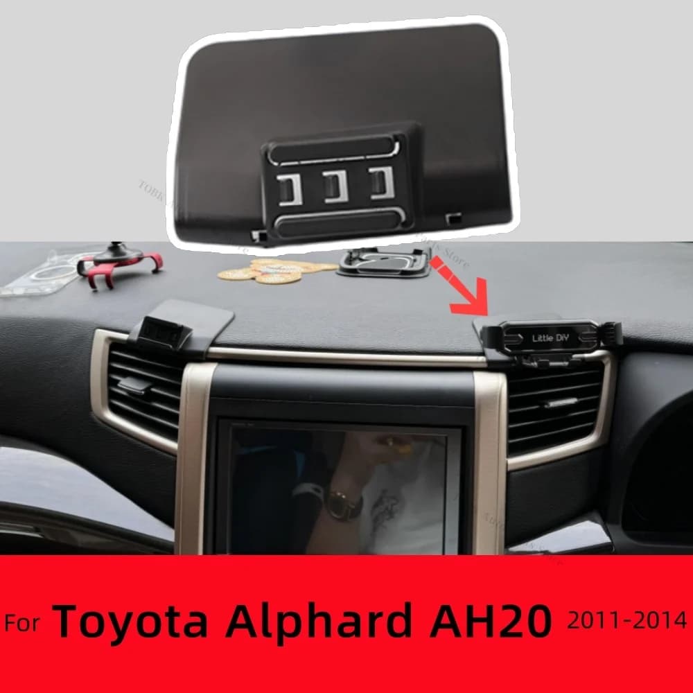 Per la guida a destra Toyota Alphard AH20 2011-2014 Supporto per telefono per auto Forte staffa fissa speciale Accessori di ricarica wireless