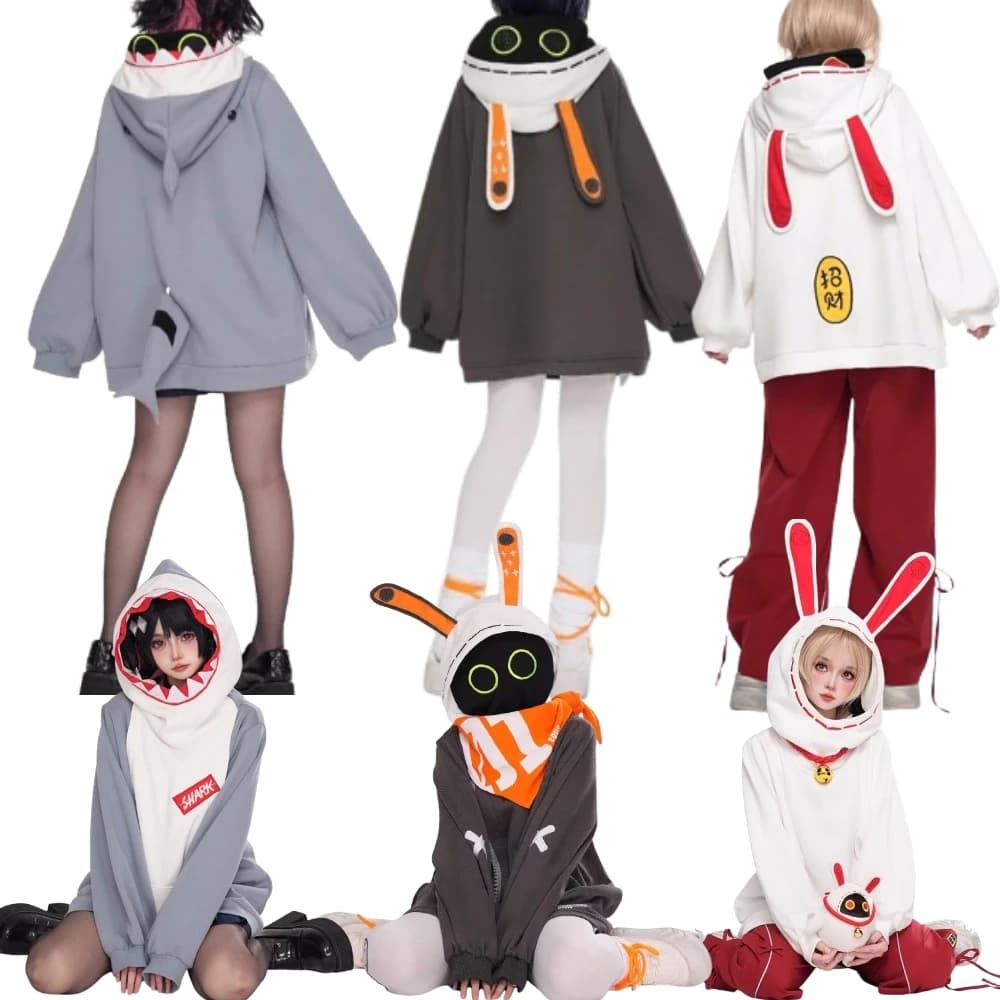 Zenless Zone Zero Eous Bangboo Cosplay Costume Game ZZZ Luckyboo Sharkboo Coat Hoodie Doujin Halloween Party Role Play Clothes