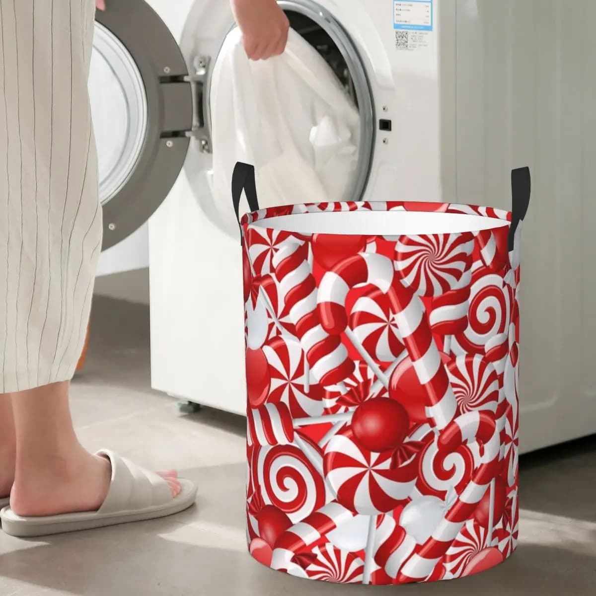 Peppermint foldable linen baskets, dirty clothes, toys, storage basket, home bag