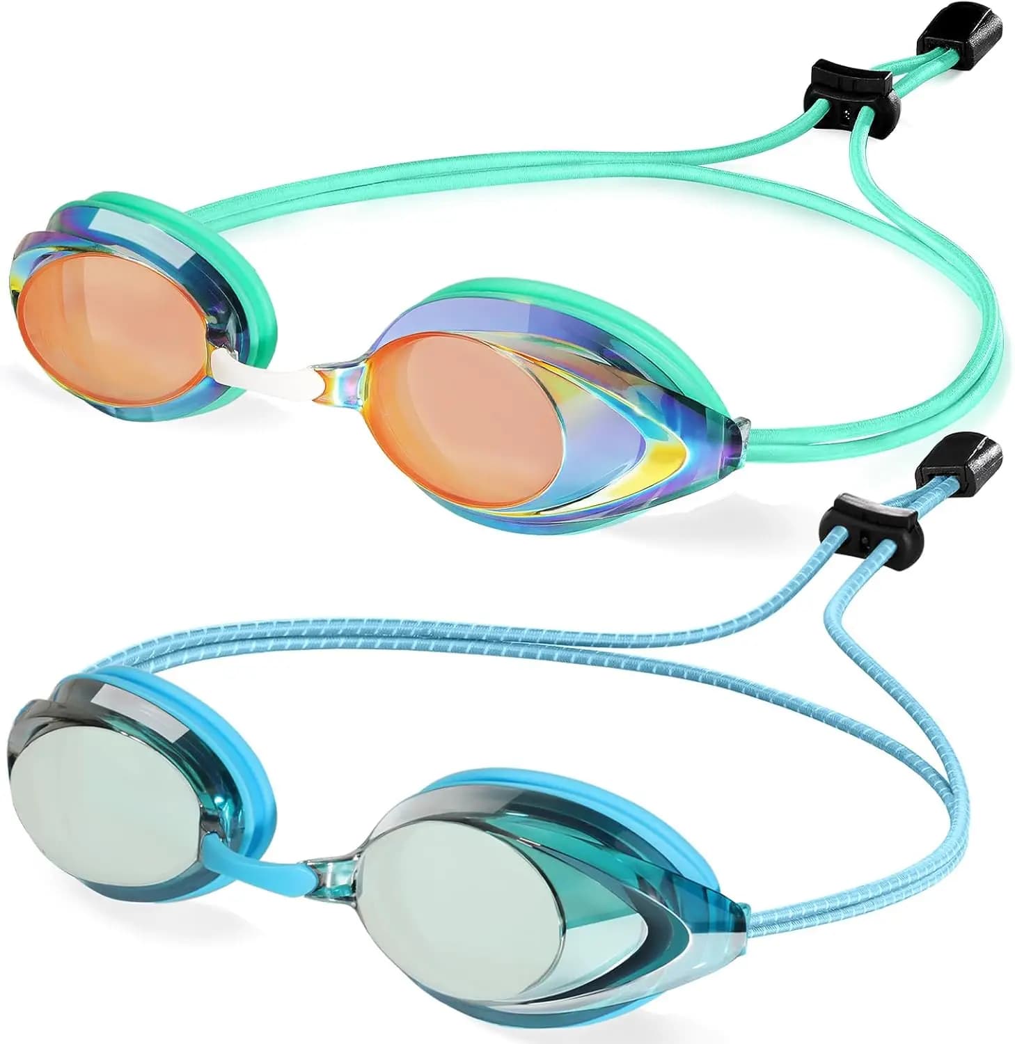Sneakers from Swimming from Race (Package 2) for Adults, Clear Overview Vision, Elastic Strap, Anti-Lost
