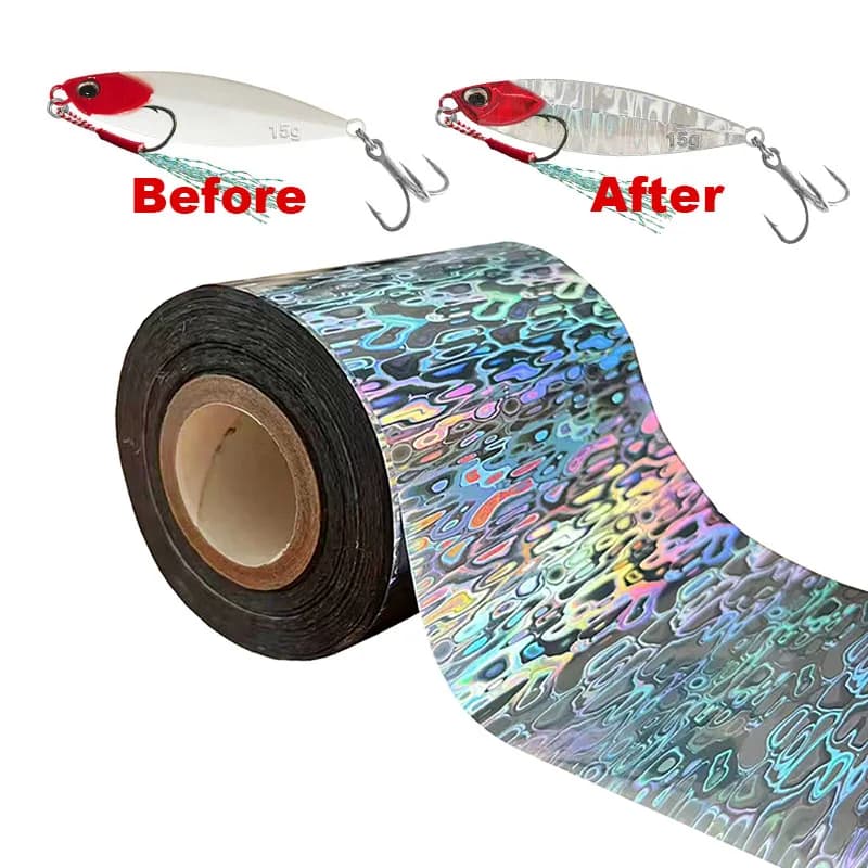 Hot Printing Lamina Fishing bait masks Soft & Durable Ologram Cucchiaio Paper stamp DIY accessories Holographic film for heat transfer