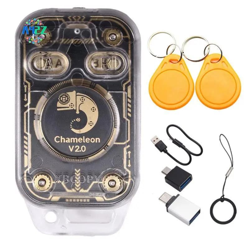 A42Z-Chameleon V2.0 RFID Smart Chip Reader Emulatore NFC Duplicatore 125K 13.56Mhz Decodifica scheda + 2XCUID Portachiavi Chameleon Ultra