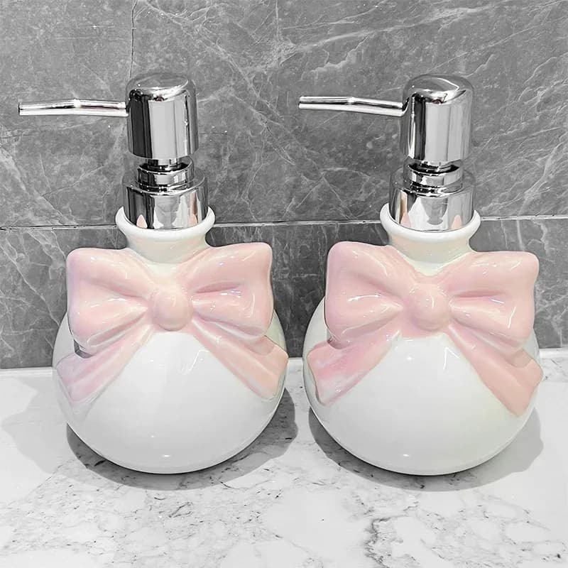 Dispenser di sapone ad arco ricaricabile Shampoo Balsamo Bottiglie separate Dispenser di sapone liquido per strumenti per lavandino del bagno