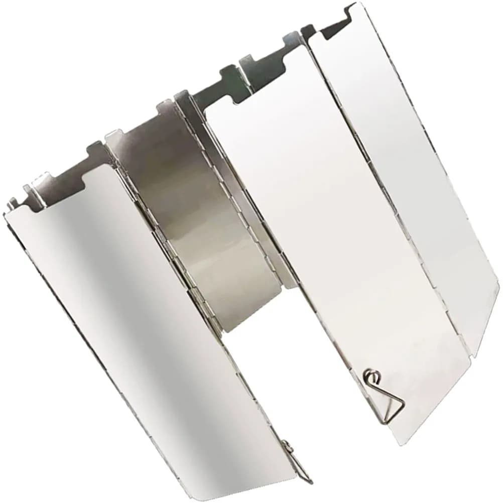 Foldable Parade Portable Stainless Steel 16 Sheets for External Stove, Barbecue, Camping, Kitchen - Light Windproof Tool