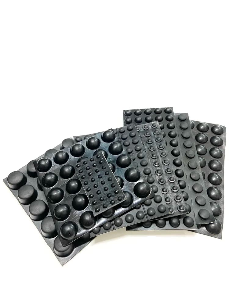 Blocco tampone anticollisione nero in gomma autoadesiva per mobili mobili per mobili elettrodomestici gambe antiscivolo