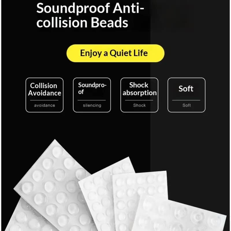 Silicone Door Stopper Anti Collision Pad 10 Pcs Sound Dampening Buffer Sticker for Wall Protection Clear Soft Protector