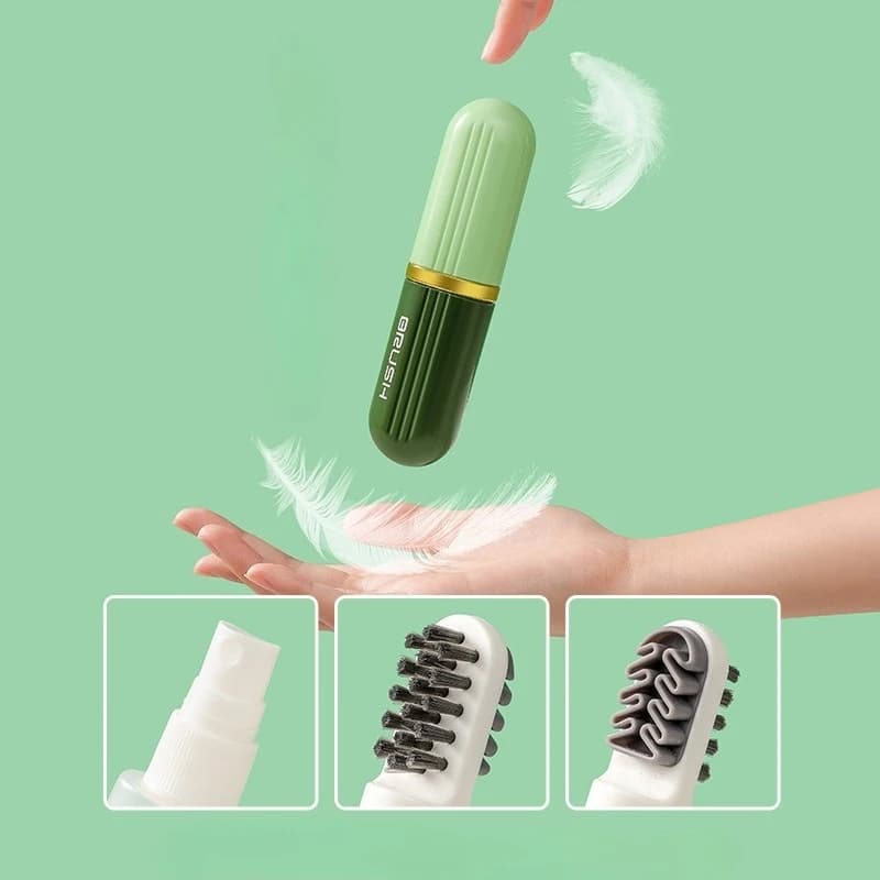 Portable Multifunctional Double-sided Shoe Brush Does Not Hurt The Soft Hair of Shoes. Household Travel Liquid Cleaning Brush