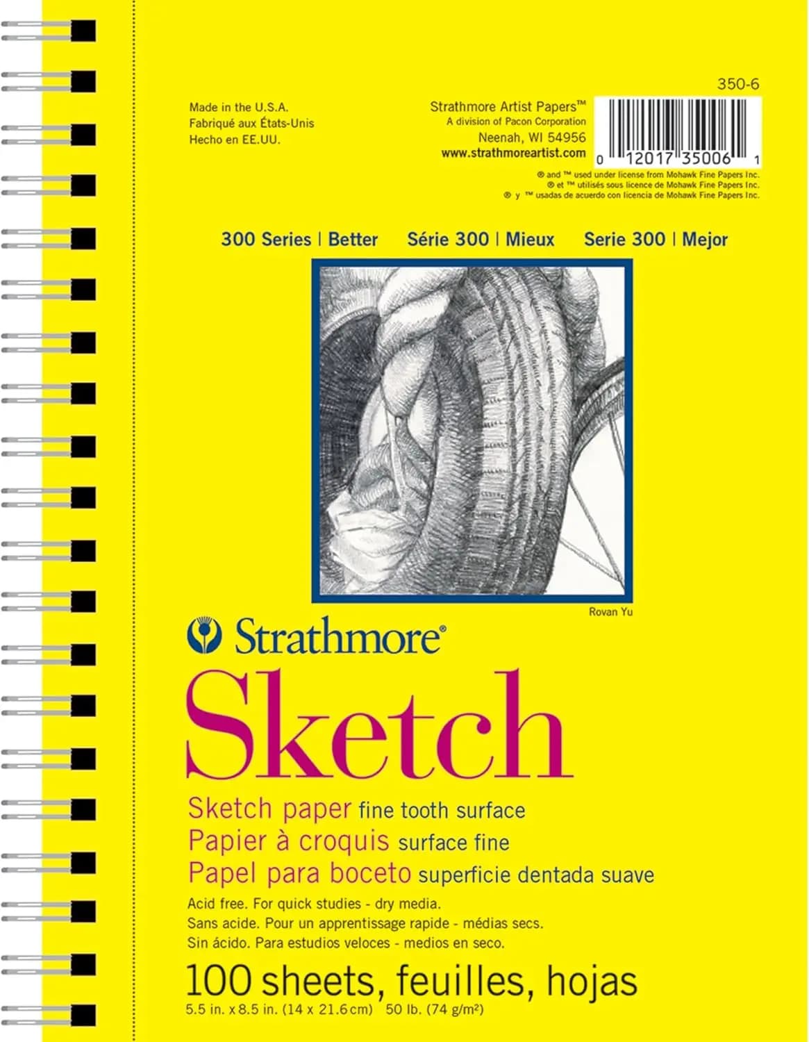 Artist Sketchbook 5.5x8.5 inch 100 Sheets Side Wire for Drawing Illustration Art Class