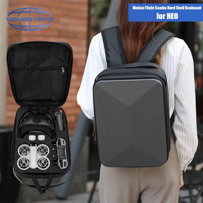 VOLODYMYR Custodia da trasporto per DJI NEO Drone Organizer Bag Zaino per GOGGLES N3 Custodia protettiva da viaggio portatile