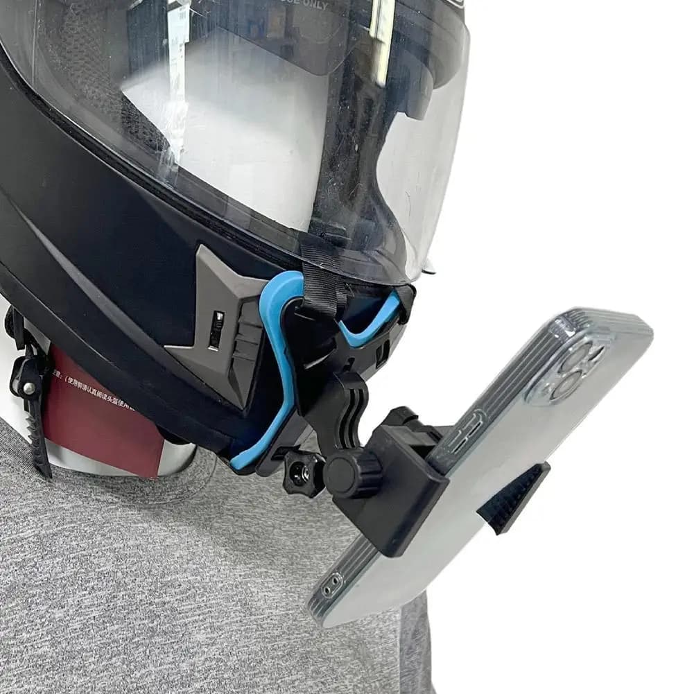 Supporto per sottogola per casco da motociclista per action camera Supporto integrale per telefono cellulare per GoPro Osmo Insta36 Tiro fisso