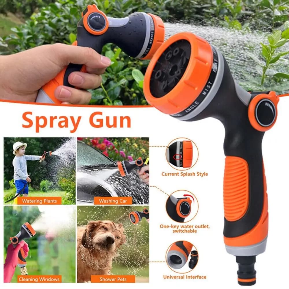 Impugnatura Comfort per pistola a spruzzo con ugello per acqua con tubo flessibile da giardino multifunzione a 10 modelli