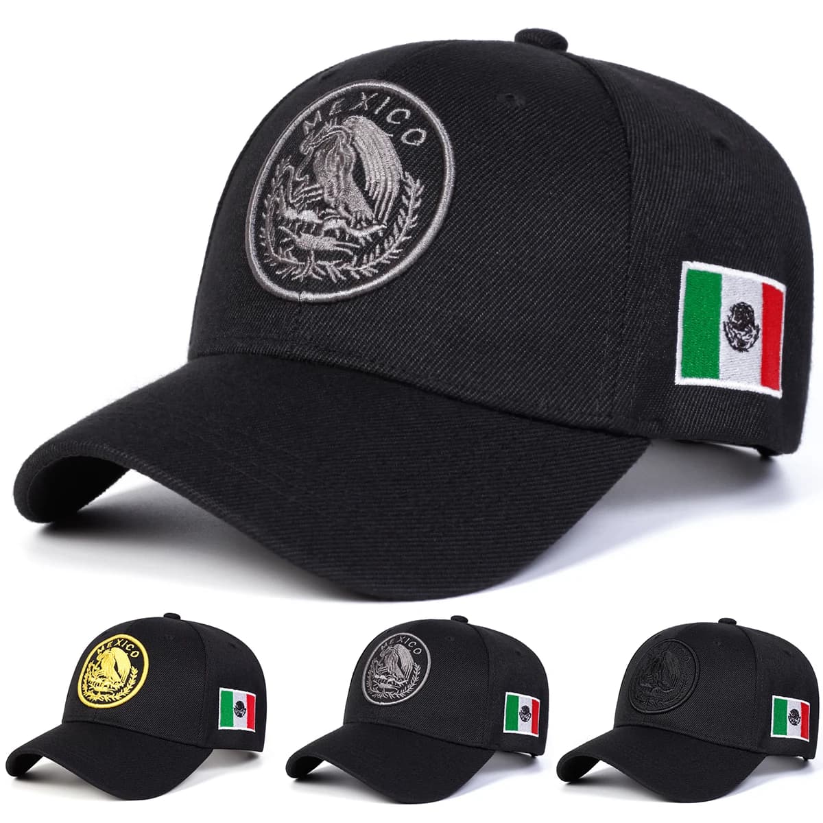 Berretti da baseball unisex con ricamo aquila MEXICO Primavera Autunno Cappelli casual regolabili per esterni Cappello per protezione solare Berretto sportivo