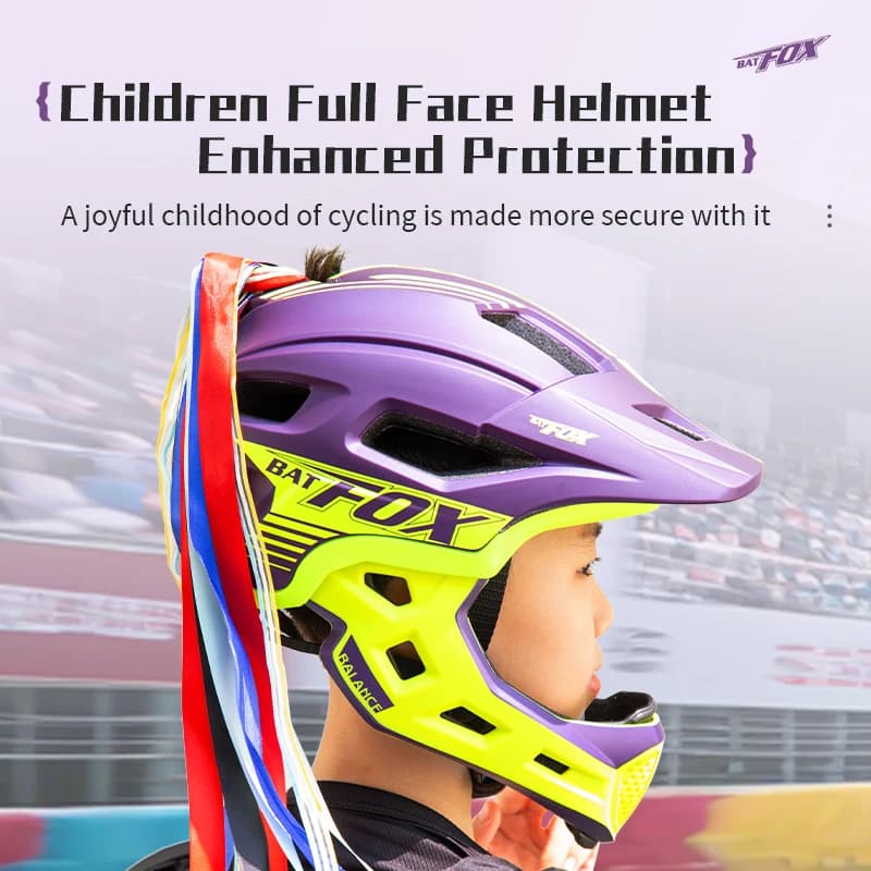 BATFOX Children's Integral Bike Helmet Removable Mesh Shock Absorbent Kids Bike Helmet Safety Certificate