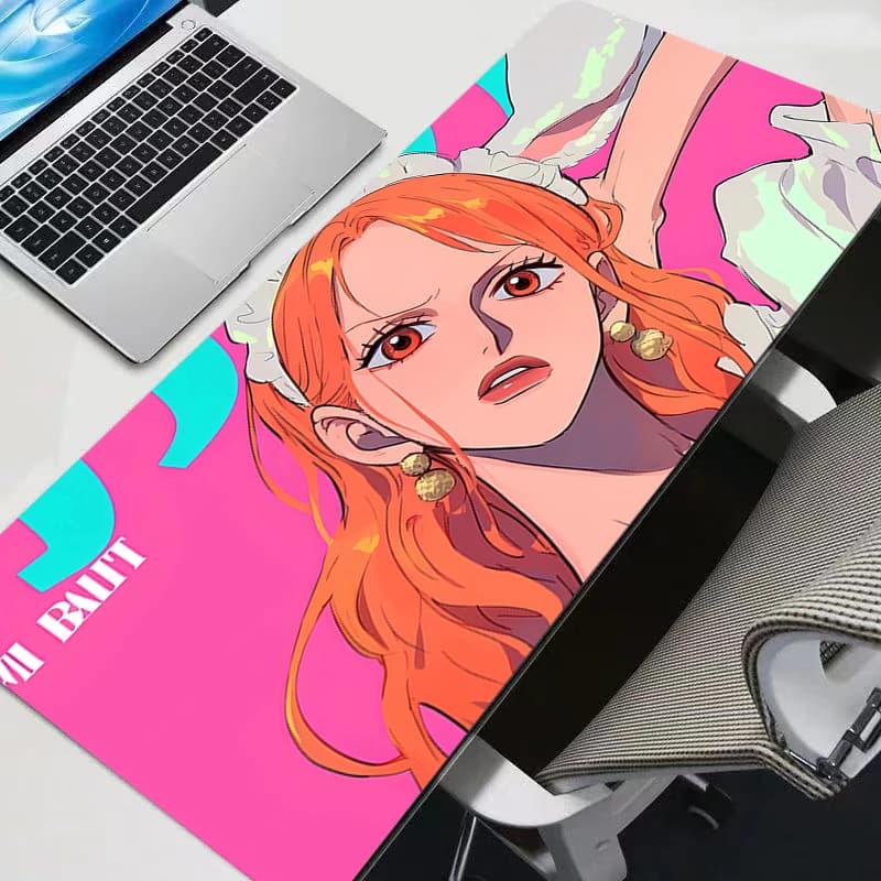 Tappetino per mouse da gaming One Piece per PC, tappetino da scrivania sexy anime, accessori per tastiera e mouse, tappetino anime resistente