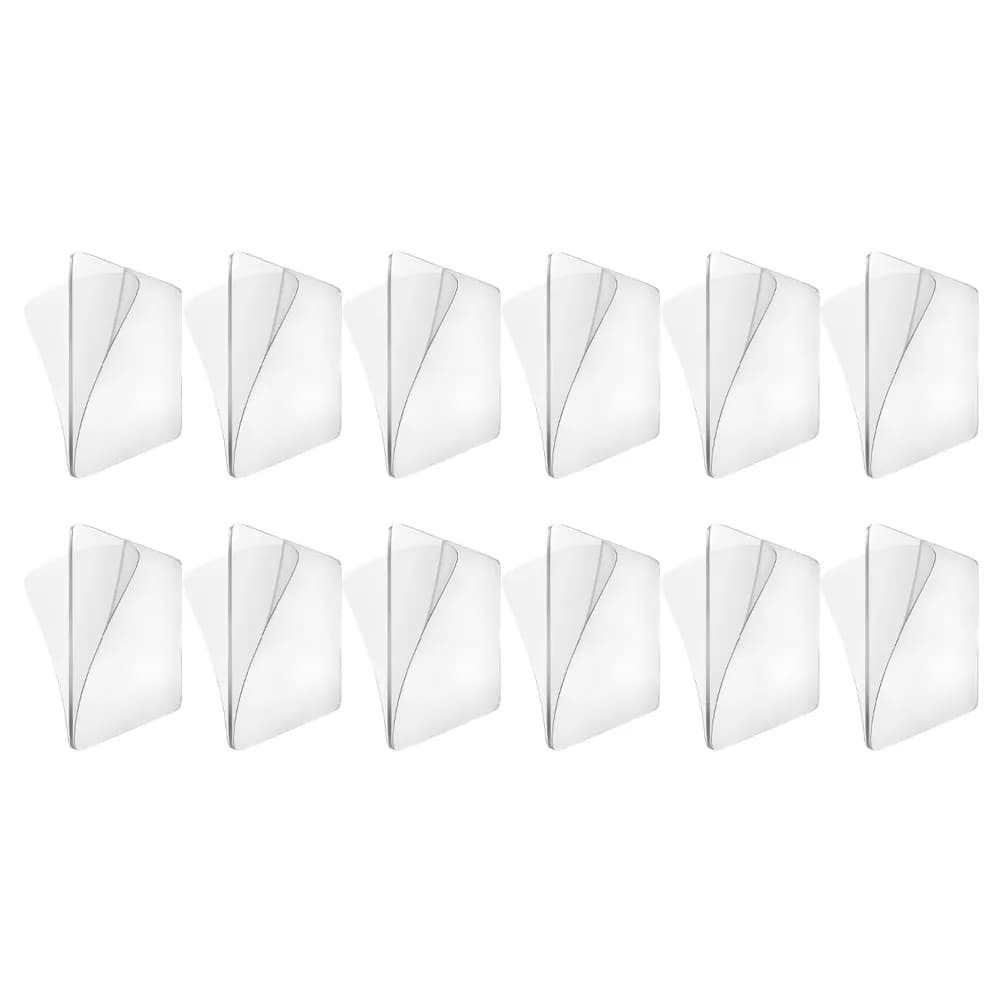 12Pcs Invisible Double Sided Adhesive Tape Strong Fixed Paste Nail-Free Sticker Waterproof Tape for Carpets Rugs Mats Bedroom