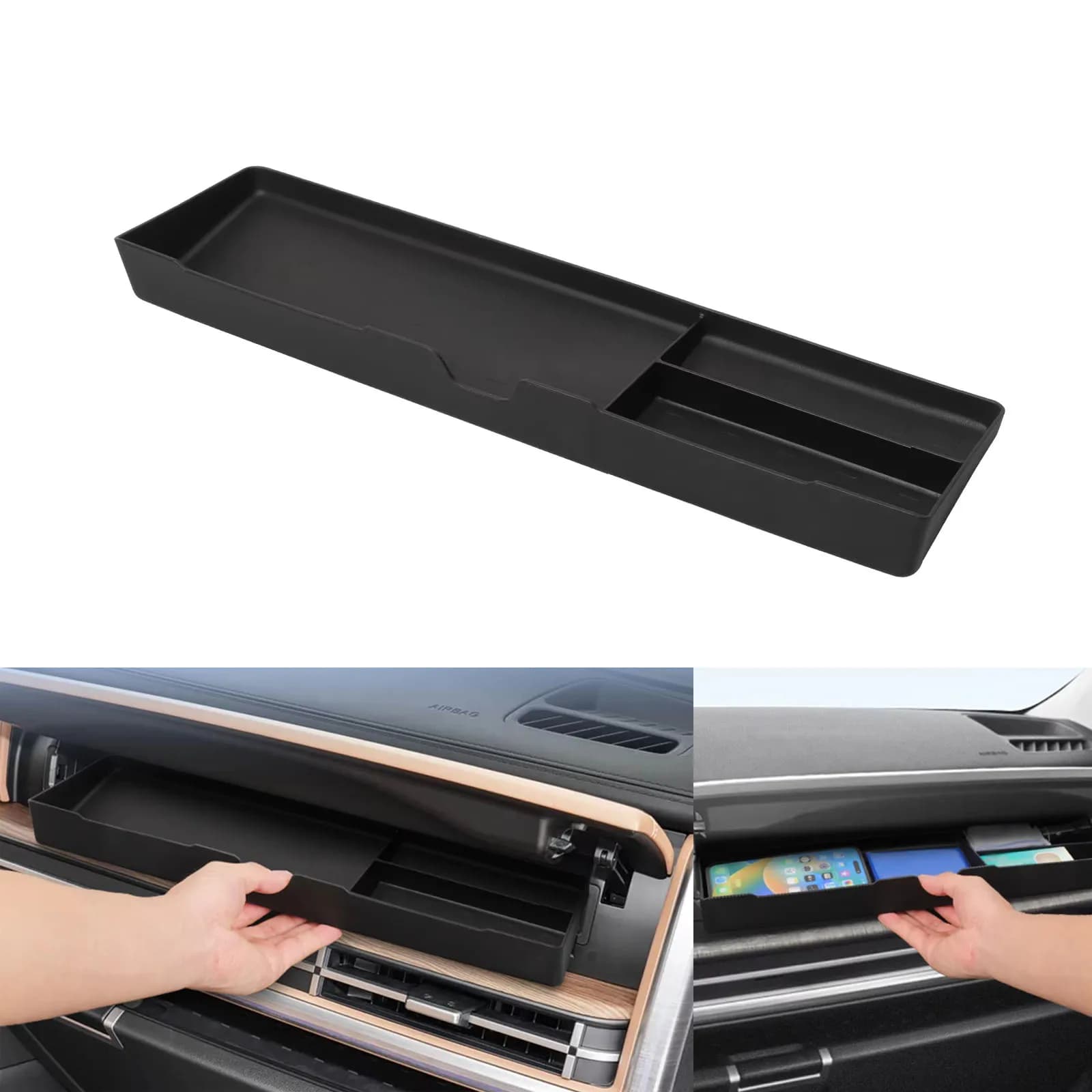 Scatola di immagazzinaggio per auto per Hyundai Santa Fe 2024 2025 Scatola di immagazzinaggio per auto Accessori Co-Pilot Cassetto Custodia Organizzatore Riordino vassoio