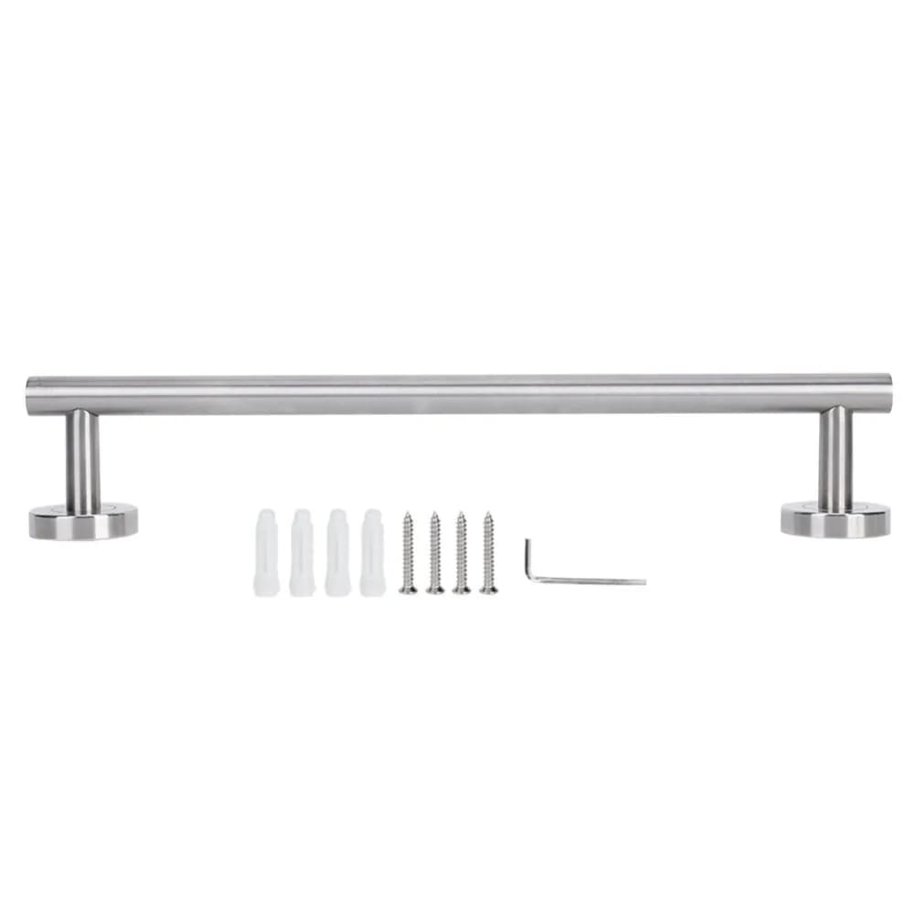 Stainless Steel Towel Rack Brushed Finish Silver Towel Bar Space Saving Wall Mounted Towel Rod Bathroom Kitchen Laundry Room