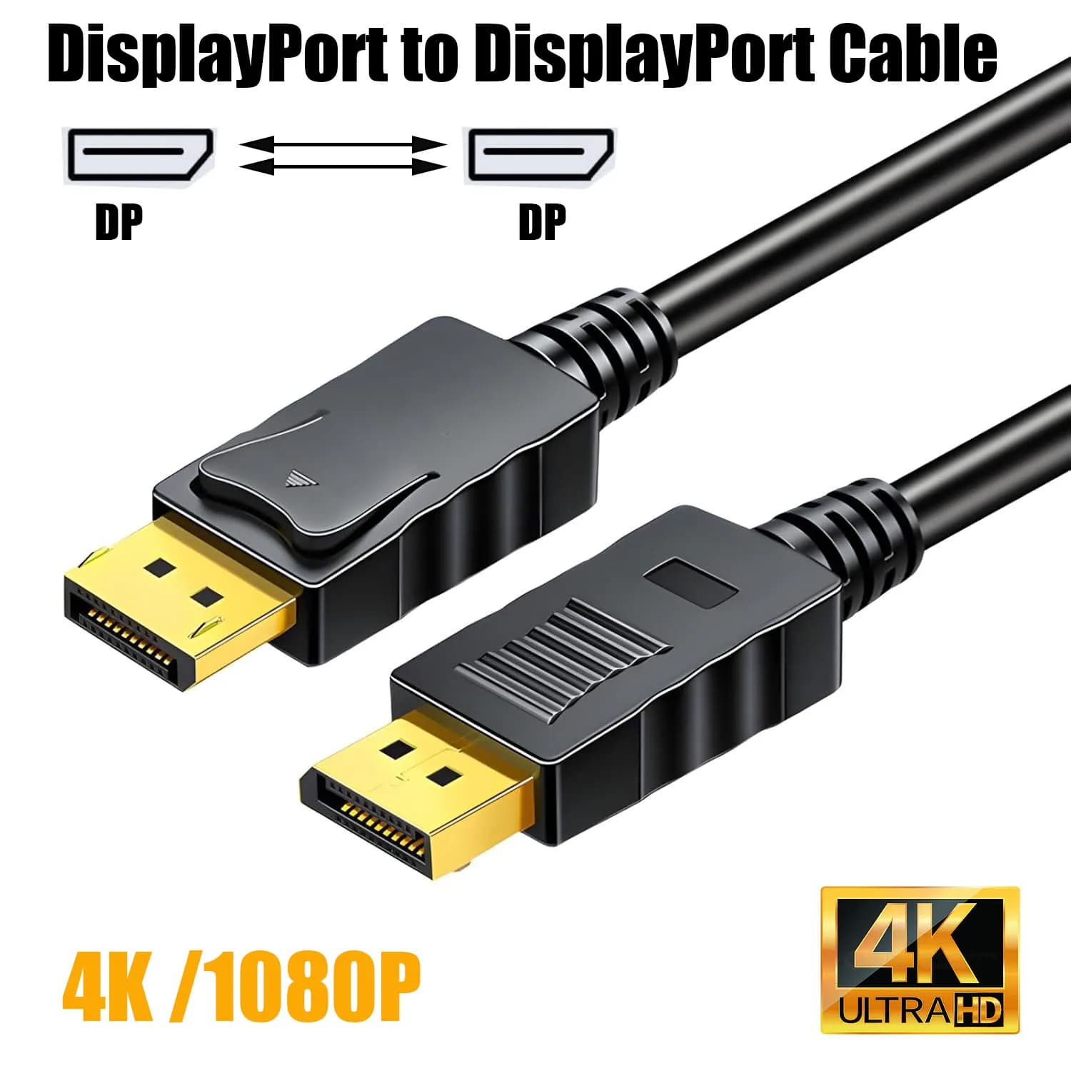 Cavo DisplayPort a DisplayPort 4K Cavo monitor computer Porta display 4K a 60Hz Maschio a Maschio DP a DP per PC portatile TV Proiettore