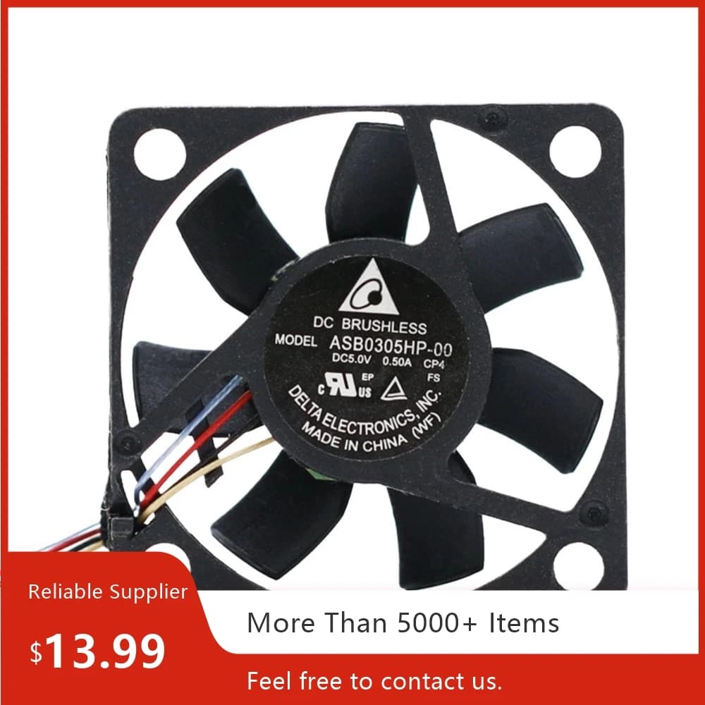 2 pieces for Delta ASB0305HP-00 30mm 5V PWM cooling fan 3007, 9500 rpm for GPU, VRAM, Mini PC, Raspberry Pi, 3D printer