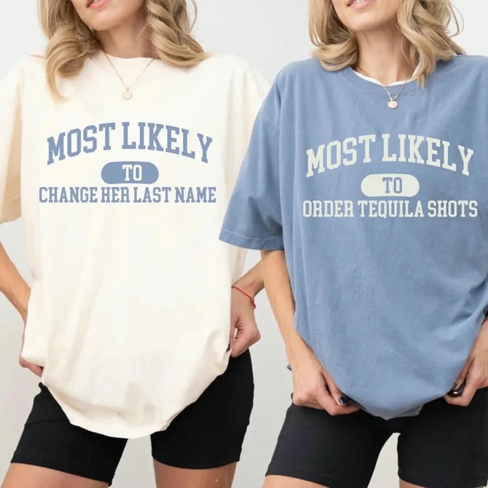 Magliette Personalizzate per Addio al Nubilato, Divertenti T-Shirt Coordinato per Viaggio Nuziale, Comode Magliette a Maniche Corte, Regalo per la Squadra della Sposa