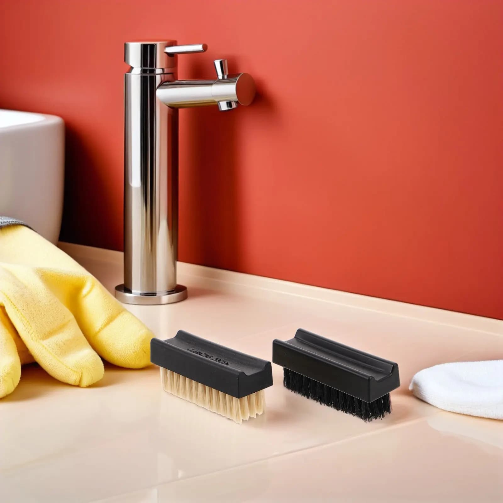 Set di 4 Spazzole Multifunzione per Pulizia Scarpe, Setole Morbide e Dure, Pulitore per Sneaker, Cura delle Calzature, Applicatore per Camoscio, Scarpe Sportive