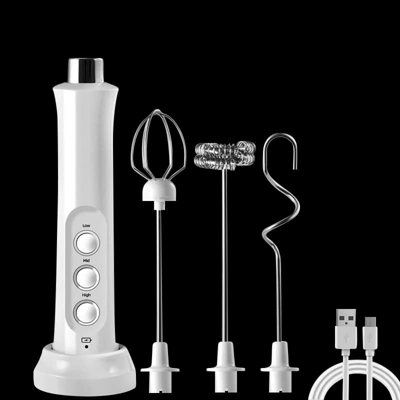 3 In 1 Portable Electric Rechargeable Mounted Foam Maker Palma High Speed Foam Drinks Mixer Coffee Foam Bacchetta