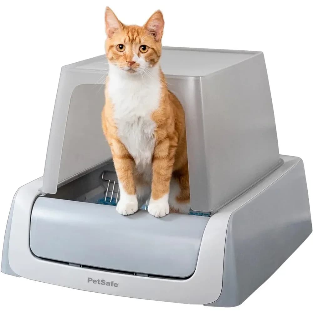 Per la lettiera per gatti autopulente con ingresso frontale Crystal Plus - Never Scoop Litter Again - Mani libere