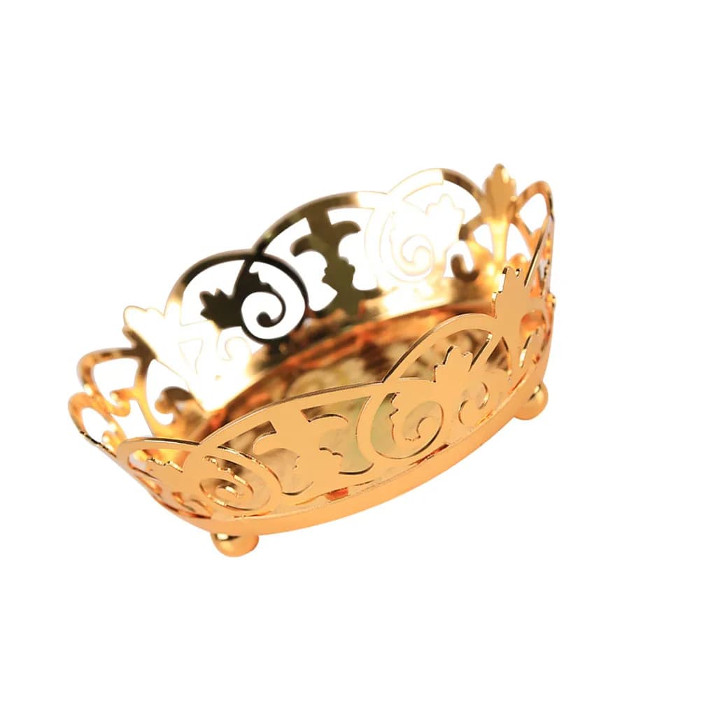 Vassoio Premium in Ferro per Caramelle, Piatto Multifunzione per Snack, Vassoio Decorativo per Dessert, per Casa, Ufficio, Hotel, Frutta, Frutta Secca, Noci