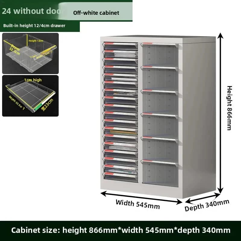 Flat bottom storage box for art, enamel, glue, file, tricks, pastry products, black and white steel