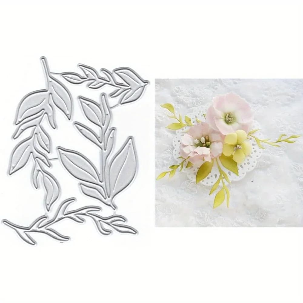 Four Leaves Metal Cutting Dies For Card Making, Paper Embossing Die Cuts Kit Templates Supplies, Photo Frame Album DIY Scrapbook