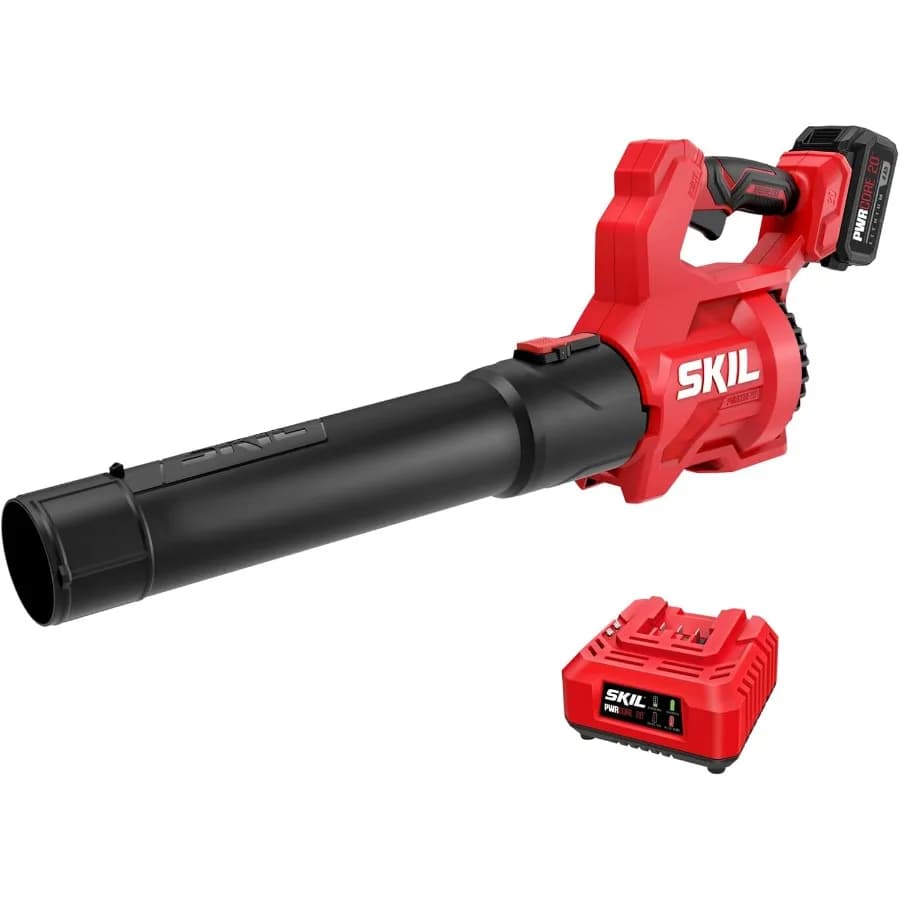 Soffiatore per foglie PWR CORE 20 420 CFM con batteria da 20 Volt e caricabatterie inclusi per una pulizia efficiente del cortile e la manutenzione esterna