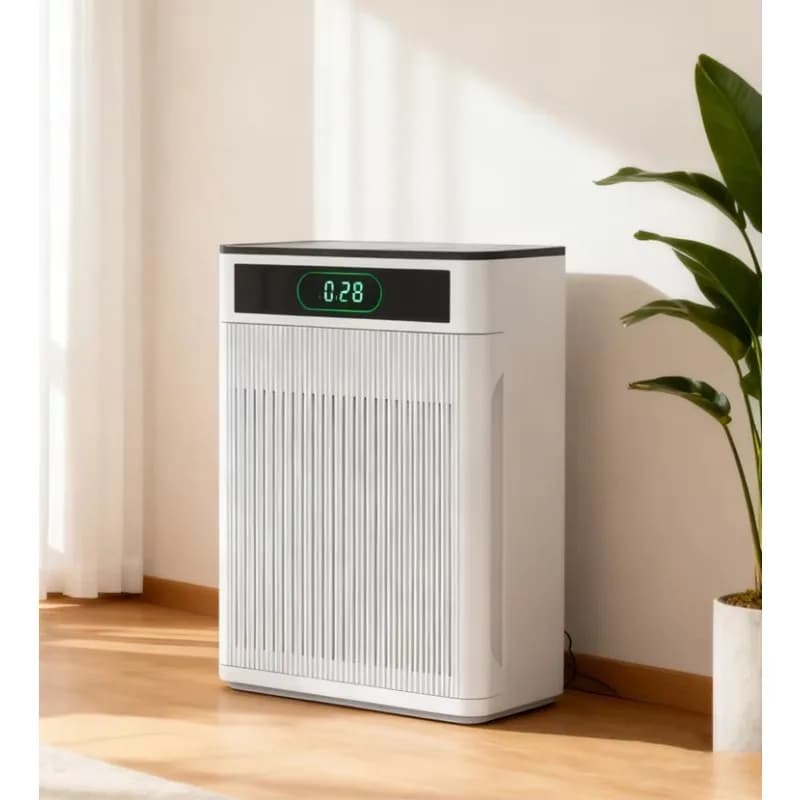 Purificatore d'Aria per Animali Domestici Specifico per UE V 13.4x7.68x17.53 Bianco in Plastica con Filtro Hepa H13 220V Aromaterapia per Ambienti