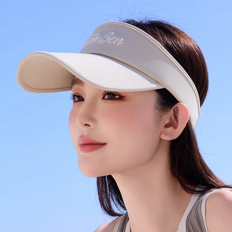 Cappello Estivo a Visiera Aperta per Donne, Ampia Visiera per Sport all'Aperto, Protezione Solare