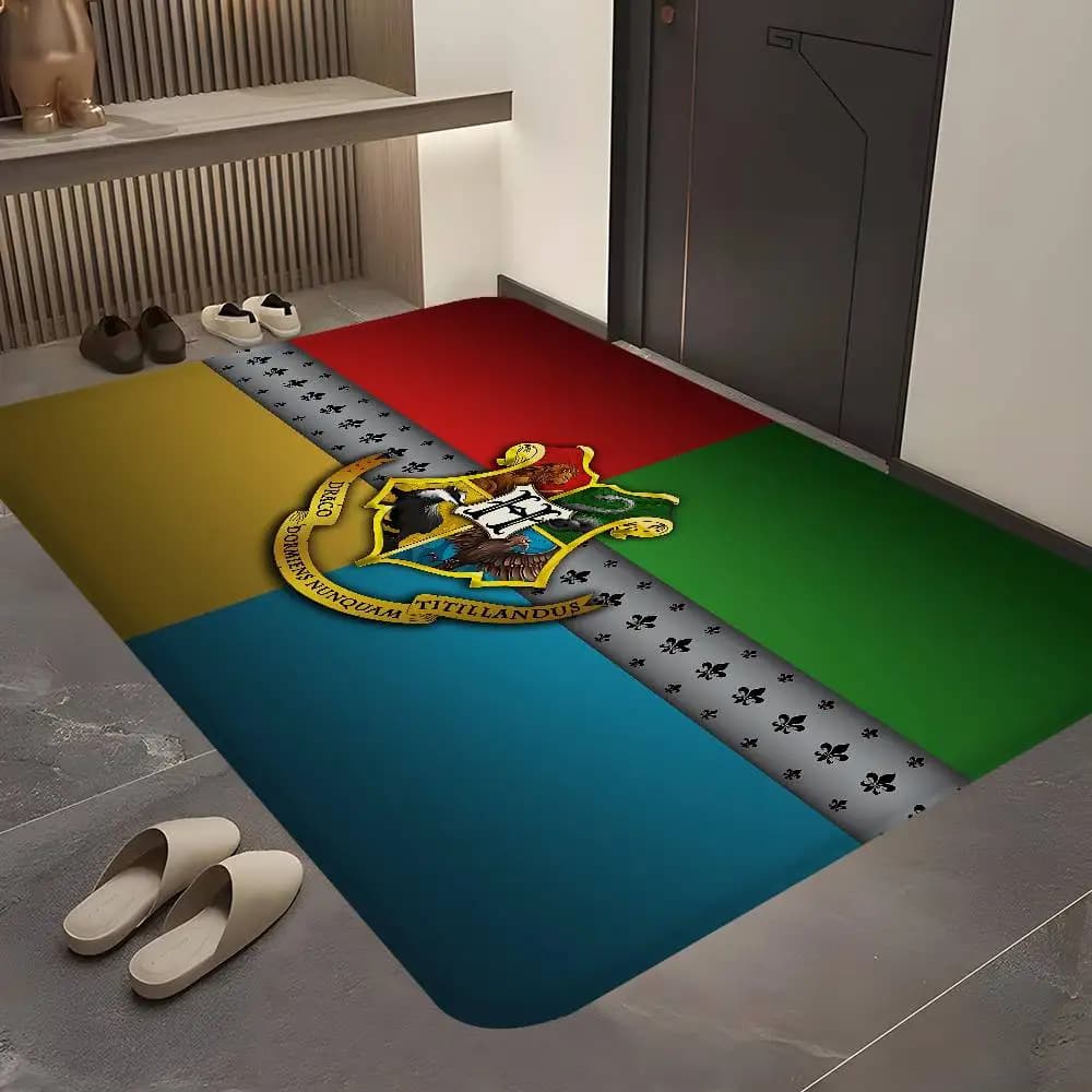 H-Harries Cartoon P-PotterS Floor Mat Non-Slip Laundry Room Mat Laundry Decor Balcony Child Living Room Bedside Mats