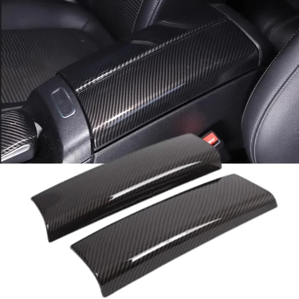 ABS Carbon Auto Arm Central Box Storage Box Trim Cover Panel For Mercedes Benz Class AB CLA GLA GLB W177 W247 C118 H247 2019-24